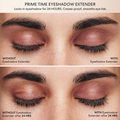 bareMinerals Prime Time Eyeshadow Extender 24 hour wear test demonstrating crease-proof performance