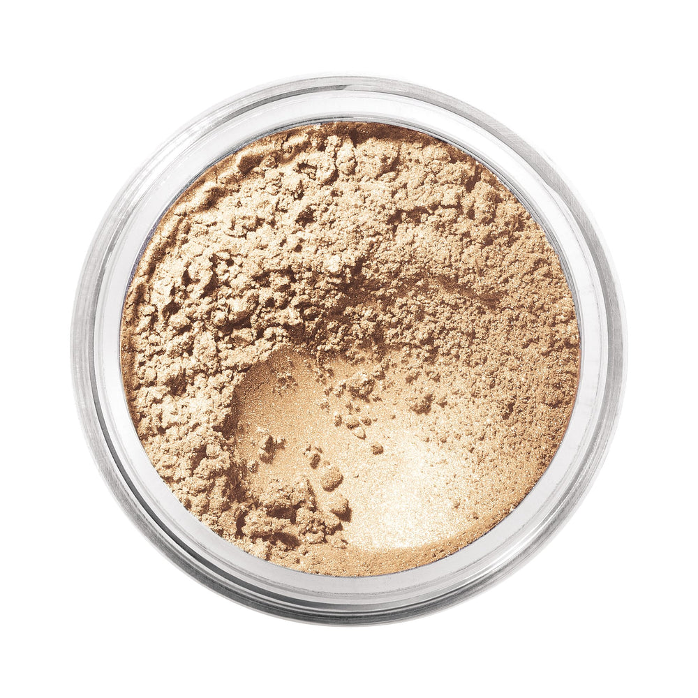 bareMinerals Queen Phyllis loose eyeshadow in open jar shows buildable color for everyday looks