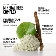 bareMinerals Skinlongevity cleanser applied to face highlights gentle cleanse