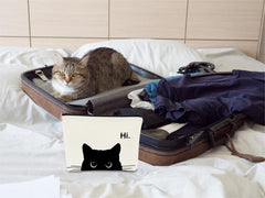 BARPERY cat makeup bag side angle highlighting portable size