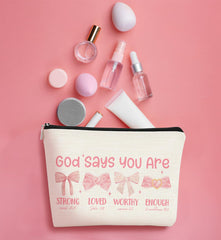 BARPERY premium linen makeup bag emphasizes soft touch and durability.