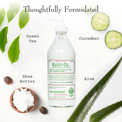 Close-up of the sustainable glass bottle emphasizing eco-friendly packaging