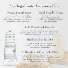 BARR-CO shea butter blend hand cream nourishes dry skin with rich moisture.