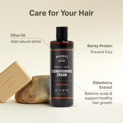 Barrel & Oak Leave-In Conditioner frizz-control results in smoother hair.