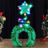 BARTOSI LED star headband for festive events, enhances nighttime visibility.