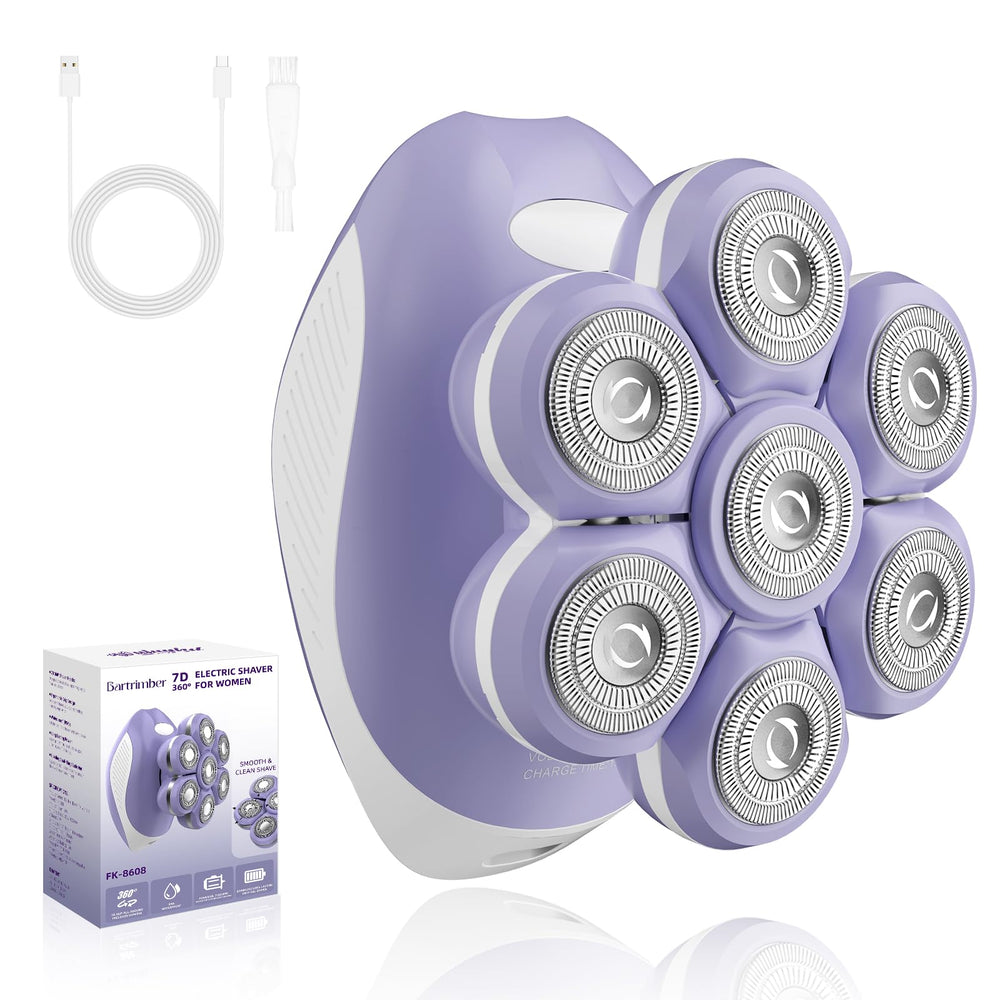 Bartrimber 7D precision heads deliver fast full-body shaving.