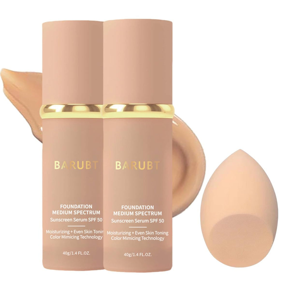 BARUBT 4-in-1 foundation SPF50 pump delivers quick, even coverage for daily wear.