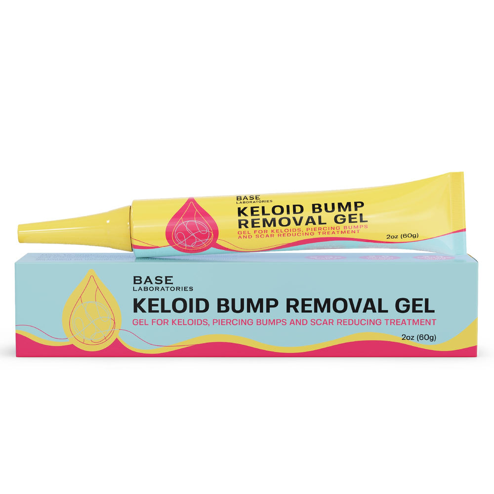 BASE LABORATORIES Keloid Bump Removal Gel bottle for at-home piercing care