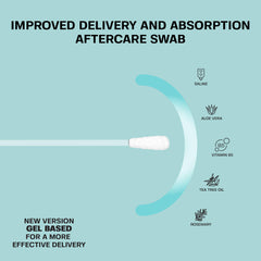 Base Labs pre-saturated saline swab demonstrates ready-to-use comfort for daily piercing cleaning
