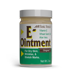 Basic Organics Vitamin E Ointment scar-appearance focuses on smoothing routines for visible scarring.