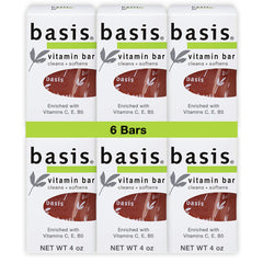 Basis Vitamin Bar Soap packaging showcases a bulk-pack for easy everyday purchase.