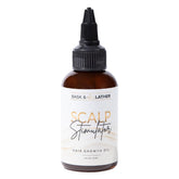 Bask & Lather Scalp Stimulator bottle front offers convenient leave-in hair care.