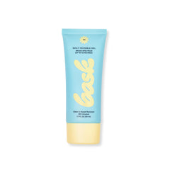 Bask Suncare SPF40 daily gel bottle—fragrance-free protection for sensitive skin.