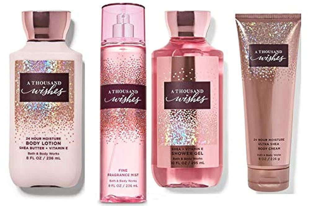 Bath and Body Works A Thousand Wishes gift set packaging, ideal for gifting and festive routines.