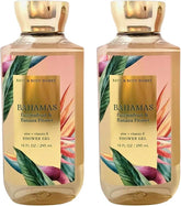 Bath and Body Works Bahamas Passionfruit Banana Flower shower gel 2-pack bottles deliver tropical refreshment