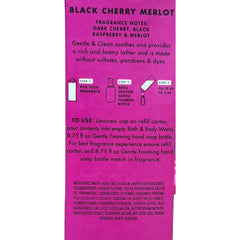 Bath & Body Works Black Cherry Merlot foaming hand soap texture glides on easily delivering rich lather.