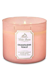 Bath & Body Works Champagne Toast candle front view for inviting living room ambiance