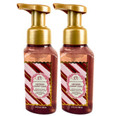 Bath and Body Works Crushed Candy Cane foaming hand soap bottle front, festive scent for daily cleansing
