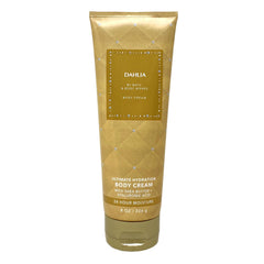 Bath & Body Works Dahlia cream-application-closeup emphasizes creamy texture for daily hydration.