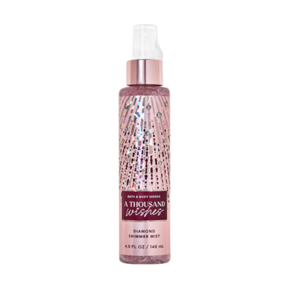 Bath & Body Works Diamond Shimmer Mist bottle glowing with radiant shimmer for daily fragrance.