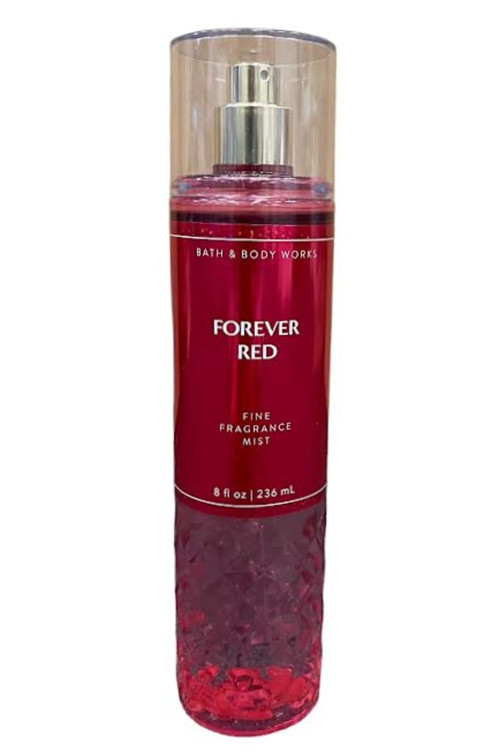 Bath & Body Works Forever Red Mist 8oz bottle highlights fiery pomegranate and vanilla notes for confident evenings.