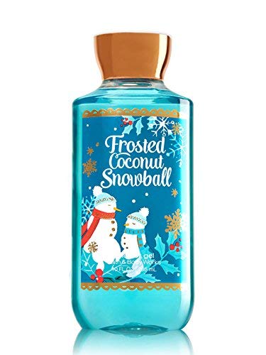 Bath & Body Works Frosted Coconut Snowball shower gel bottle for a refreshing coconut-scented shower experience.