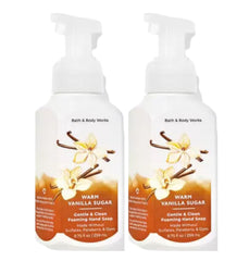 Bath & Body Works Gentle Foaming Hand Soap Warm Vanilla Sugar 2-pack bottle delivers creamy foam for hands.