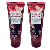 Bath & Body Works gift set with two 8 oz Japanese Cherry Blossom body creams for daily hydration
