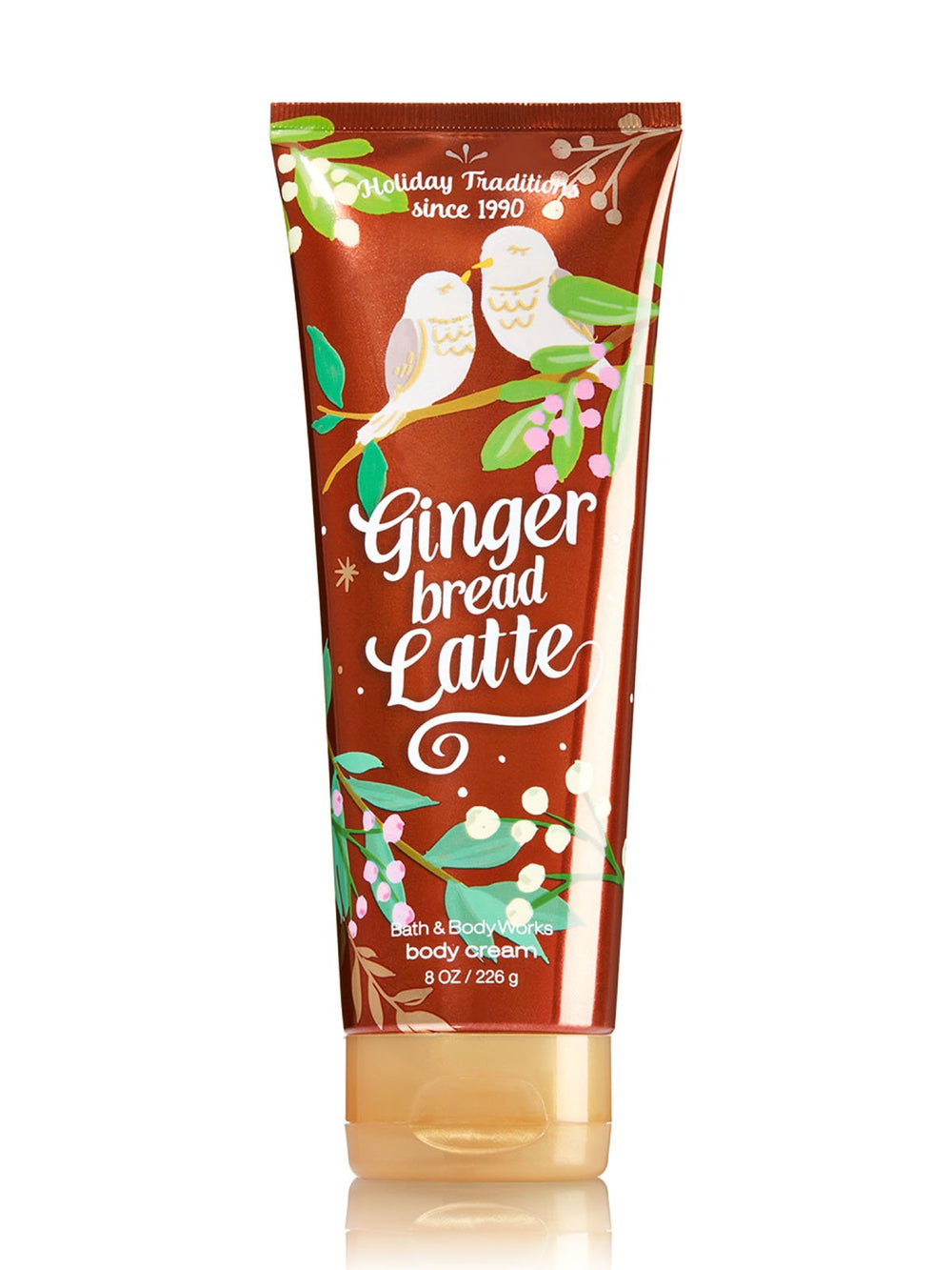 Bath & Body Works Gingerbread Latte Body Cream 8oz front label showcasing cozy scent and hydration