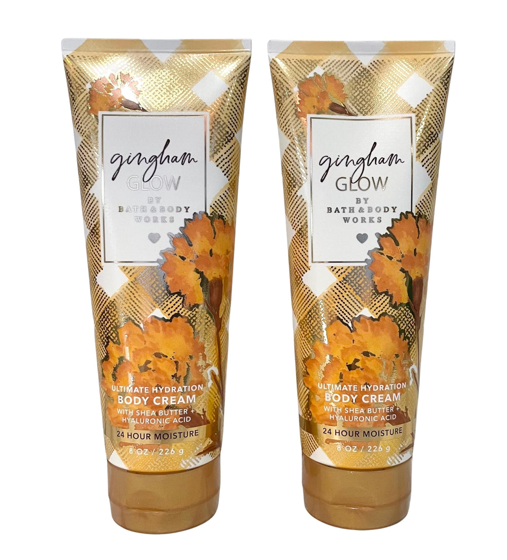 Bath & Body Works Gingham Glow bottle front for daily hydration.
