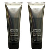 Bath and Body Works graphite 8oz body cream pair on display for daily hydration