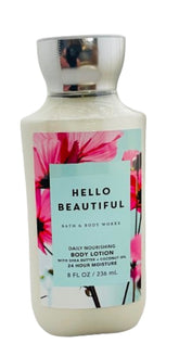 Bath & Body Works Hello Beautiful Lotion 8oz bottle delivers long-lasting moisture for soft skin