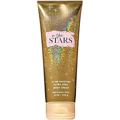 Bath & Body Works In The Stars body cream bottle highlighting long-lasting moisture.