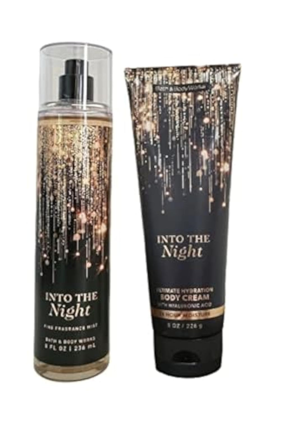 Bath & Body Works Into the Night fine fragrance mist bottle, long-lasting evening scent.
