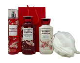Bath & Body Works Japanese Cherry Blossom gift bag glitter set for gifting delight