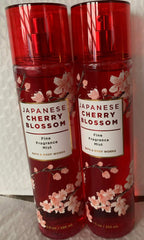 Bath & Body Works Japanese Cherry Blossom fragrance mist set packaging showing two bottles ideal for gifting