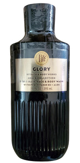 Bath & Body Works Men's Glory bottle front for a bold daily grooming ritual.