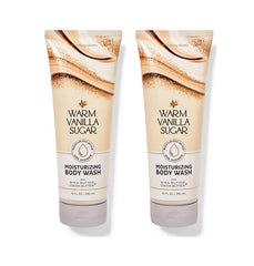 Bath & Body Works Moisturizing Body Wash Warm Vanilla Sugar bottle pour supports silky skin post-shower