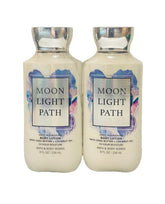 Bath & Body Works Moonlight Path lotion 2-pack bottle for smooth skin and fragrance.