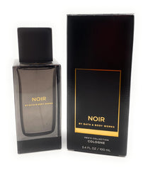 Bath & Body Works Noir bottle closeup highlighting smoky vanilla notes for evening wear