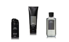 Bath & Body Works Noir deodorizing body spray being applied for long-lasting masculine freshness