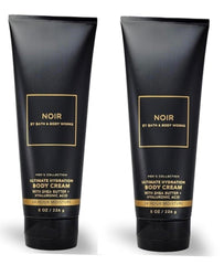 Bath & Body Works Noir Ultimate Hydration Cream bottle delivers lasting moisture.