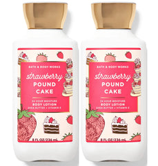 Bath & Body Works Strawberry Pound Cake lotion 2-pack bottle for 24-hour moisture