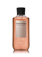 Bath & Body Works Teakwood gift-set box showcases versatile care duo.