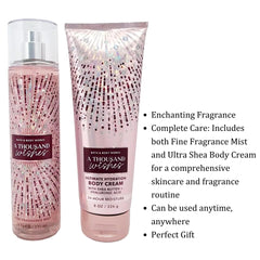 Bath & Body Works Thousand Wishes fragrance mist bottle with misty spray for layering scent.