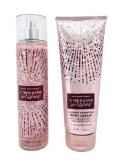 Bath & Body Works Thousand Wishes fragrance mist bottle in 8 oz for all-day aroma.