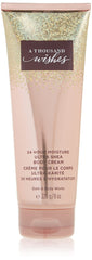 Bath & Body Works A Thousand Wishes Ultra Shea jar closeup shows rich hydration for dry skin.