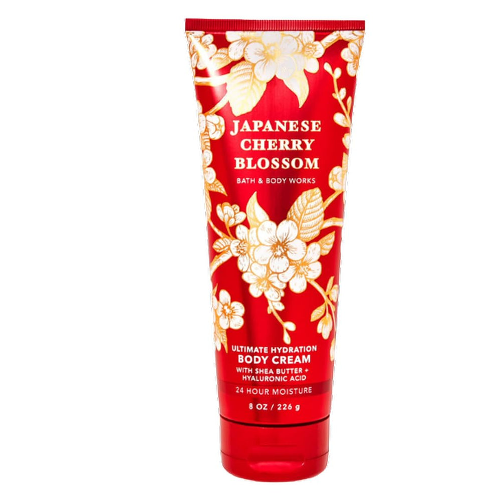 Bath & Body Works Ultra Shea Cream Japanese Cherry Blossom bottle shows rich moisture