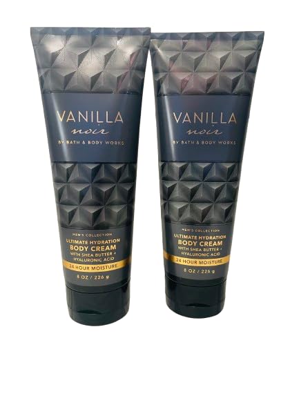 Bath & Body Works Vanilla Noir 2-pack front view for rich vanilla hydration.