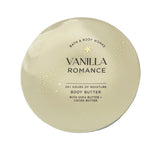 Bath and Body Works Vanilla Romance whipped body butter jar close-up showcasing rich moisture.